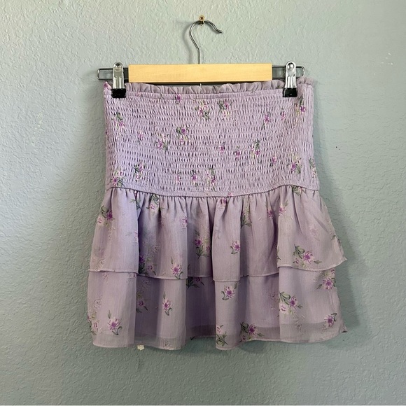 Revolve Storia Smocked Floral Mini Skirt - Picture 6 of 6